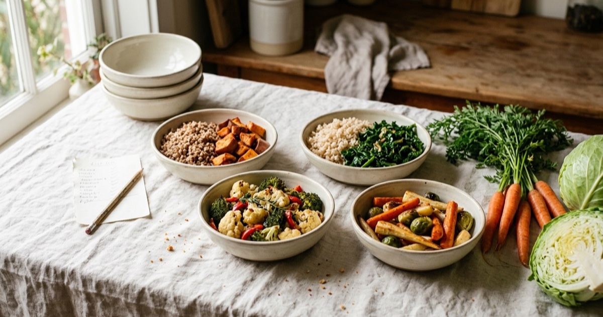 A week of meals in 15 minutes: step by step